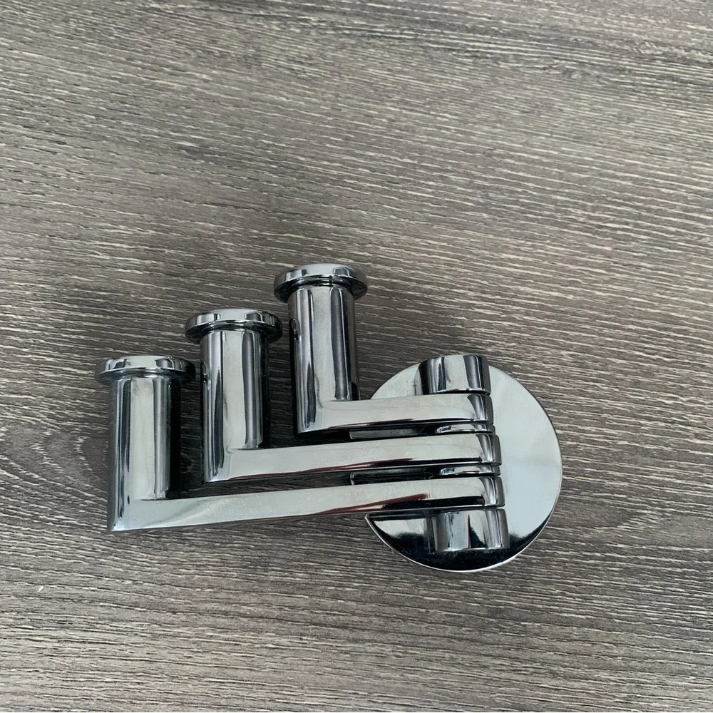 Ginger Kubic Pivoting Triple Robe Hook 4610T/PC Chrome Towel